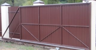 Купить откатные ворота из профнастила Норильск, цена от 1741 руб.