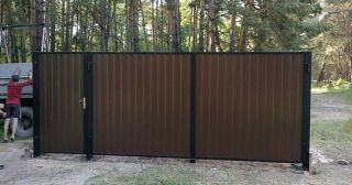 Купить распашные ворота из профнастила Норильск, цена от 2713 руб.